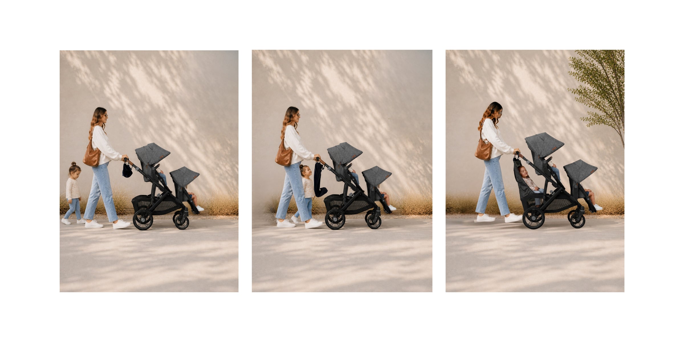 Your stroller's extra seat — unrolled in seconds.
